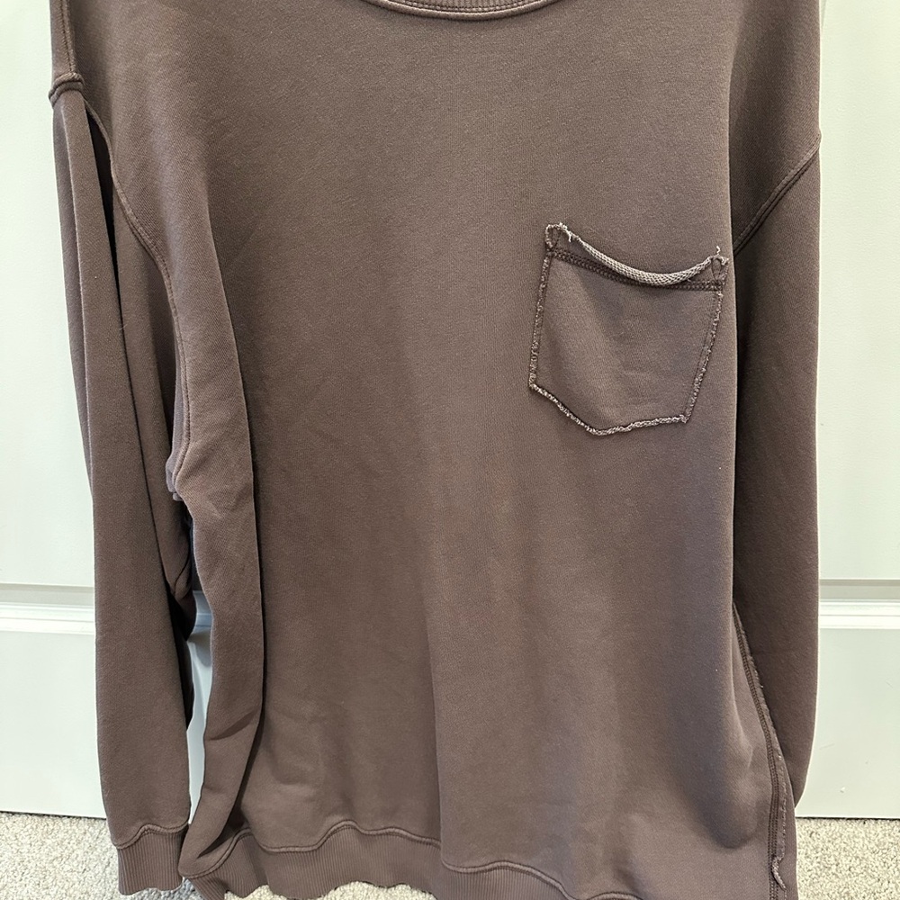 Aerie Brown Sweatshirt with Pocket